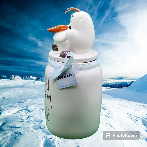 Rae Dunn Frozen Olaf Figural Canister New Tag Attached Excellent Condition - Picture 2 of 10